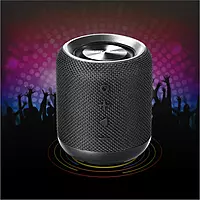 Portronics SoundDrum – 10W Portable Speaker with USB, FM Radio & AUX Input. Enjoy powerful sound, versatile connectivity, and a compact design for music on the go. Perfect for any occasion!