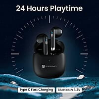 Portronics Harmonics Twins S12 in Ear TWS Earbuds with Mic, 24H Playtime 13mm Dynamic Driver, Bluetooth 5.3v