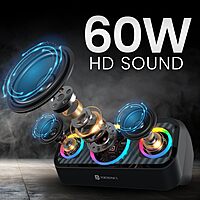 Portronics MicroBlast POR 2393 Bluetooth Speaker – 60W | 2.1 Channel | RGB | Black