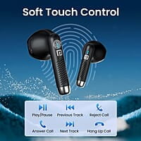 Portronics Harmonics Twins S12 in Ear TWS Earbuds with Mic, 24H Playtime 13mm Dynamic Driver, Bluetooth 5.3v