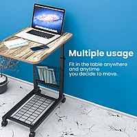 POR 1730 My Buddy D PRO Laptop Table – & Extendable Height | Brown | 1 Year Warranty