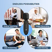 Portronics Dash 7 – 8-Pin Wireless Mic for iPhone & iPad offers crystal-clear audio, easy connectivity, and compact design, making it perfect for content creators and on-the-go recording.