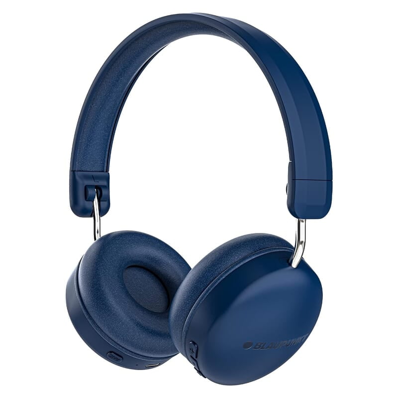 Blaupunkt BH51 ANC Moksha Bluetooth Wireless On Ear Headphones with 32 Hrs* Long Playtime I 25dB Active Noise Cancellation I 40MM Drivers I HD Sound I Built in Mic I TurboVolt Fast Charging