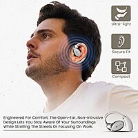 Portronics Twins 31 – OWS Earbuds, 24H Playtime, Beige. Enjoy seamless connectivity, rich sound quality, and a comfortable fit for all-day listening. Perfect for music lovers on the go!