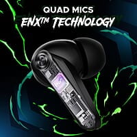 boAt Immortal 141 TWS Gaming Earbuds with Enx Tech,Up to 40 Hrs Playtime,Signature Sound,Beast Mode,Ipx4 Resistance,Iwp Tech,RBG Lights,&USB Type-C Port