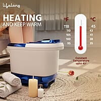 Lifelong Foot Spa Machine: Pedicure, Foot Spa, Massager - Relaxing Heat & Bubbles for Ultimate Foot Massage at Home – 12 Massage Rollers