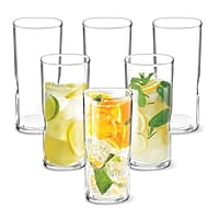 Treo By Milton Gripper Glass Tumbler Set of 6, 295 ml Each, Transparent | Dishwasher Safe | Serve Juices | Cold Drinks | Milkshake | Falooda | Water | Cocktails | Mixed Drinks