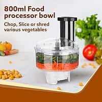 AGARO Regency Multifunctional Blender with Slicer, 250W, 100% Copper Motor, 2 Variable Speed Modes & Pulse Mode, Stainless Steel Blades, Chopper, Multipurpose Jar, slicer, Black