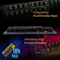 Zebronics RGB Keyboard (Zeb-max) features customizable RGB lighting, mechanical feel keys, and a durable design. Perfect for gamers and typists seeking style and performance in one package.