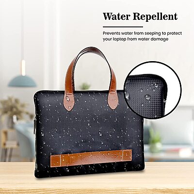 Portronics Elements Go 1 EnCase 102 Laptop Hand Bag – 15.6 Inch | Black | 1 Year Warranty