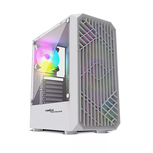 Frontech WAR Machine FT-4350 Gaming Computer Cabinet – 4×120mm LED Cooling Fans Acrylic Side Panel High Airflow Design Performance Gaming PC Case