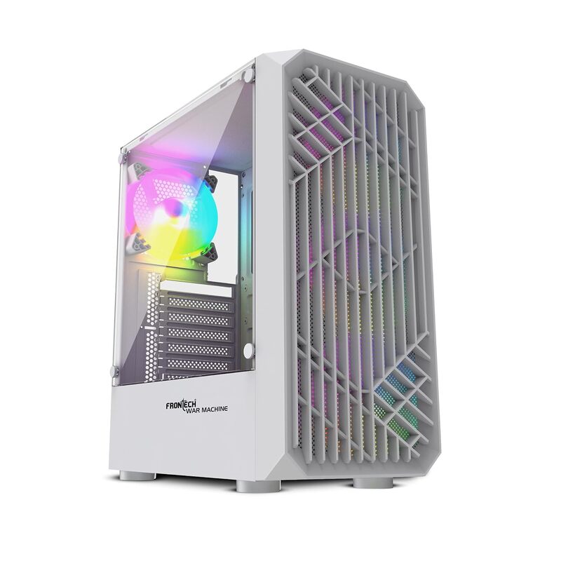 Frontech WAR Machine FT-4350 Gaming Computer Cabinet – 4×120mm LED Cooling Fans  Acrylic Side Panel  High Airflow Design  Performance Gaming PC Case