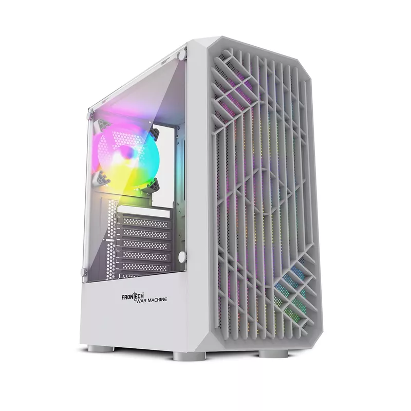 Frontech WAR Machine FT-4350 Gaming Computer Cabinet – 4×120mm LED Cooling Fans Acrylic Side Panel High Airflow Design Performance Gaming PC Case