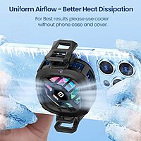 Portronics Cool XG Mobile Cooler – Magnetic, Black. This innovative cooler features a sleek design, powerful cooling technology, and easy magnetic attachment for optimal mobile comfort on the go.