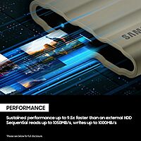 Samsung T7 Shield 1TB External SSD – USB 3.2 Gen 2 | Rugged Portable Drive