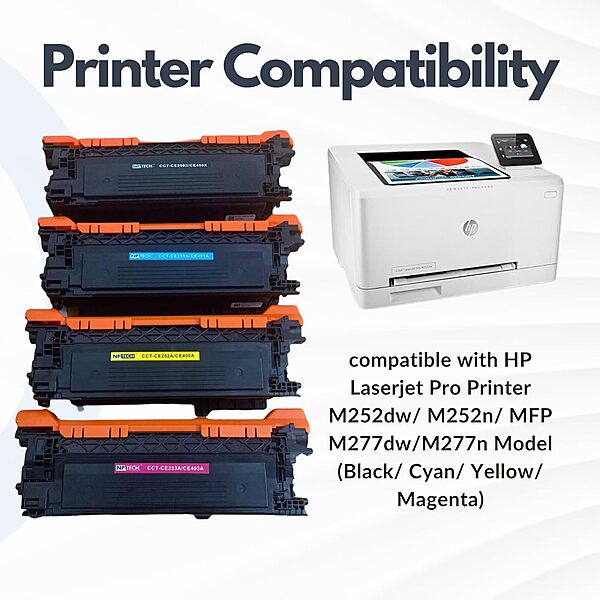 Techie CF400 Toner for HP M252dw/M252n – Vibrant & Sharp Color Prints