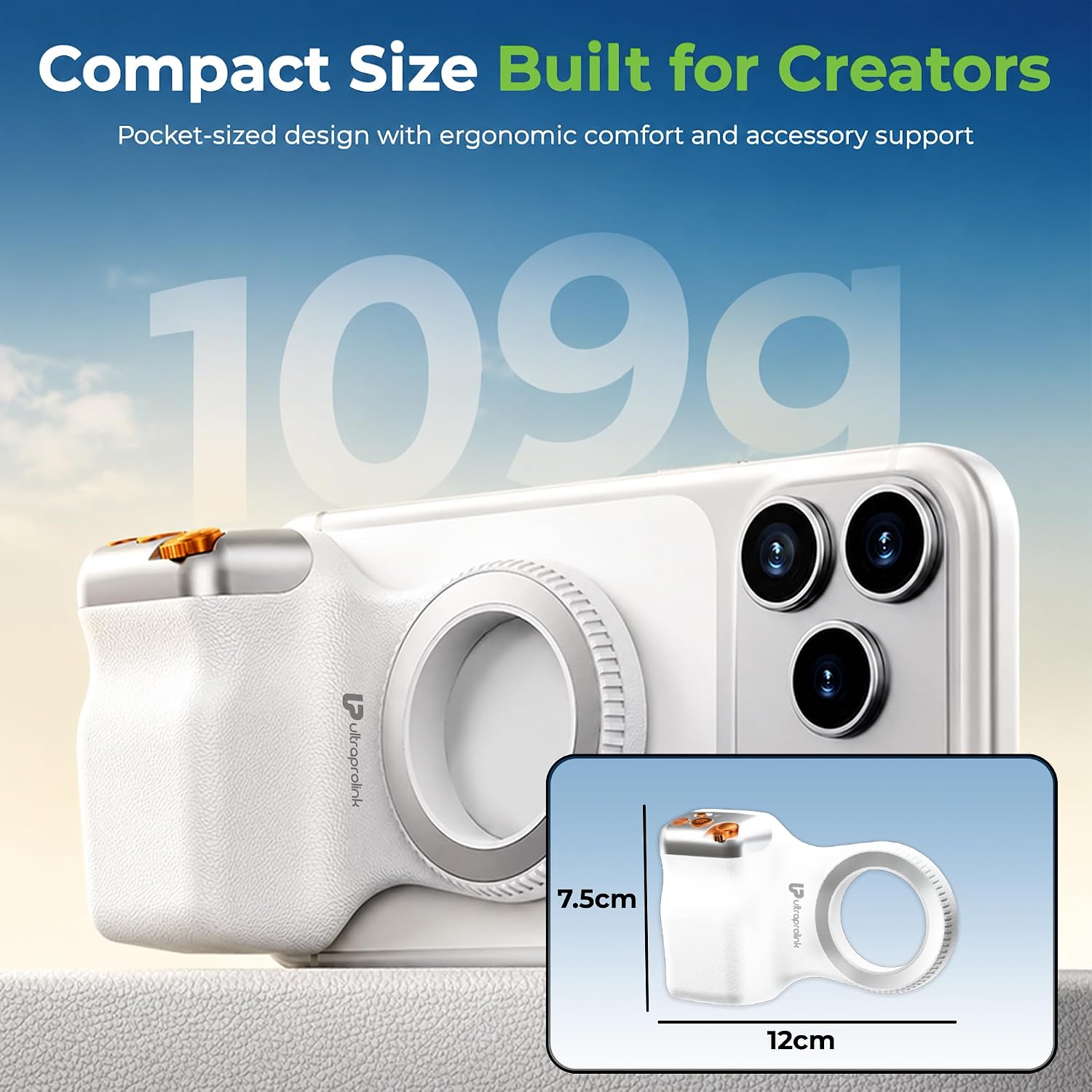 Ultraprolink UM1273 Magnetic Phone Camera Grip