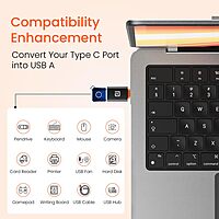 Portronics Bridge Y USB 3.0 to Type C OTG Adapter – 10Gbps High-Speed Data Transfer| 1 Year Warranty