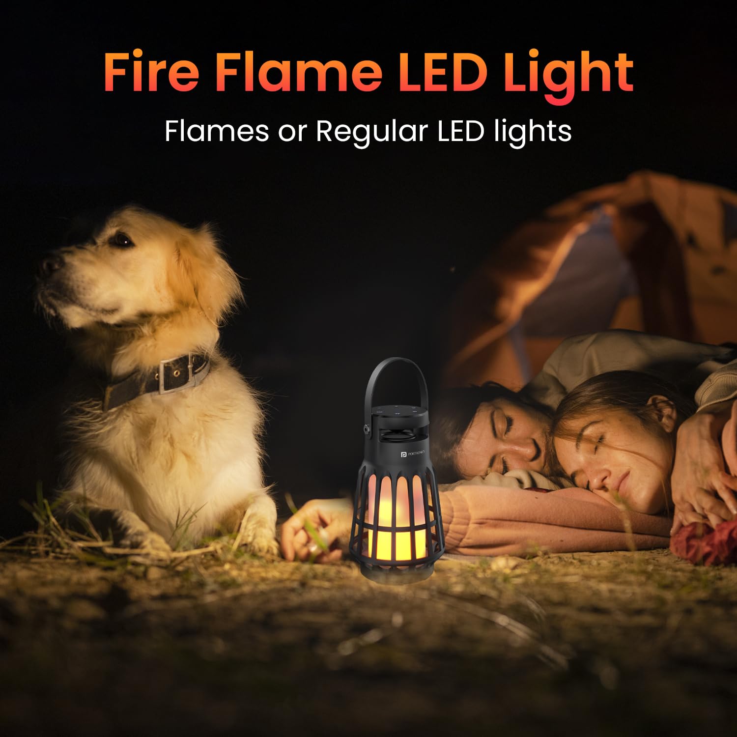 Portronics Dash 6 – 15W Portable Speaker | Flame Lamp Design, TWS Connectivity & Immersive Sound for Parties & Gatherings