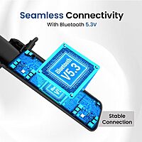 Portronics Harmonics Z10 Bluetooth In-Ear Headset – V5.3, Type-C | 35Hrs Play Time | Black