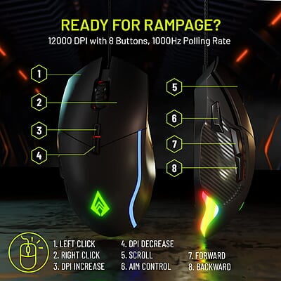 Archer Tech Lab Recurve 300 Wired Mouse Archer Tech Lab Recurve 300 Wired Mouse