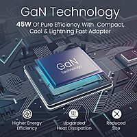 Portronics 45A 45W USB-C Fast Charger: Power up your iPhone & Android devices quickly with this compact, efficient charger. Ideal for home or travel, it ensures rapid charging and compatibility.