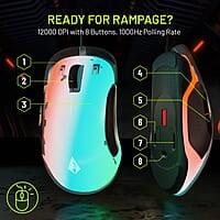 Archer Tech Lab Recurve 400 Transparent Wired Mouse