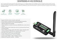 SIM7600G-H 4G DONGLE, GNSS Positioning, Global Band Support