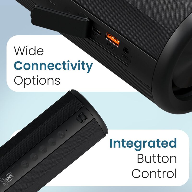 Portronics 2981 Nova BT Speaker – 40W | Bluetooth v5.3 | Handsfree Calling | Black |