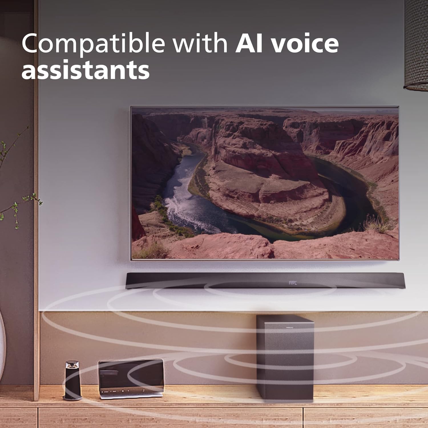 Philips TAB8947 5.1 Ch Soundbar with Dolby Atmos, Wireless Subwoofer, Up-Firing Speakers, Virtual Surround, Built-in Chromecast, AI Voice Assistant – 660W, Black Philips TAB8947 5.1 Ch Soundbar with Dolby Atmos, Wireless Subwoofer, Up-Firing Speakers, Virtual Surround, Built-in Chromecast, AI Voice Assistant – 660W, Black