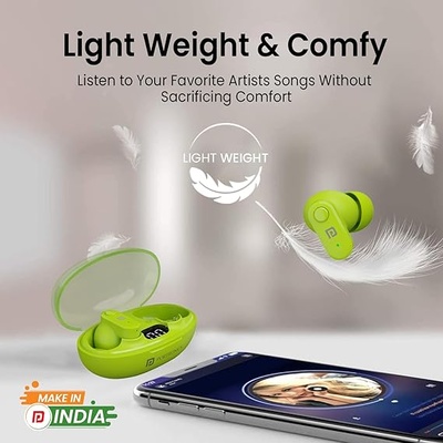 Portronics Harmonics Twins S16 in Ear Wireless TWS Earbuds with 24 Hrs Playtime, Clear Calls, Game & Music Mode, Low Latency, Bluetooth 5.3v, LED Display, Type C Fast Charging Portronics Harmonics Twins S16 in Ear Wireless TWS Earbuds with 24 Hrs Playtime, Clear Calls, Game & Music Mode, Low Latency, Bluetooth 5.3v, LED Display, Type C Fast Charging
