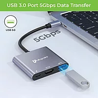 Ultraprolink UM1044 Smart Hub 3 USB-C 3 in 1 Docking Hub