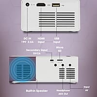 Zebronics Pixaplay 11 Portable LED Projector with FHD 1080p Support | 1500 Lumens | 150'' Large Screen | Dual Power Input,Built-in-Speaker, Remote Control and a Compact Design