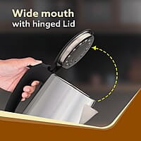 AGARO Sonnet Electric Kettle, 1.5L, 1500W, Stainless Steel Body, Quick Boil, Water Boiler, Hot Water Kettle