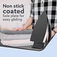 AGARO Regal Heavy Weight Electric Dry Iron, 1000W, Non- Stick Coated Heavy Sole Plate