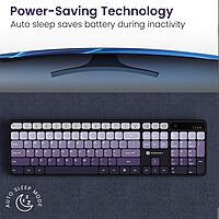 Portronics Key11 Purple Combo | BT 5.3, Type-C, Silent Keys, Ergonomic Design, Long Battery Life, Multi-Device Connectivity, Sleek Finish, Perfect for Home & Office Use, Easy to Carry.