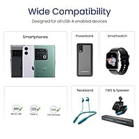 Ambrane 10.5W USB Mobile Charger Adapter, Compatibility with Android & Other USB Enabled Devices, Multi-Layer Protection, Made in India Wall Charger Adapter, BIS Certified