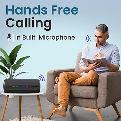 Portronics – Nova 40W Bluetooth Speaker, RGB & TWS | Powerful Sound, Dual Pairing, Portable Design & Long Battery Life for Parties