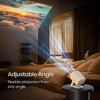 Portronics Beem 480 POR-2752 LED Projector – 5100 Lumens | 1080p | Android 9.0 | White