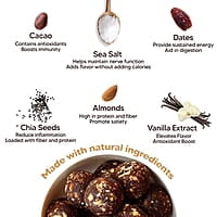 EAT BETTER CO - Assorted Healthy Laddoos - 42 Laddoos in Six Flavours | No Added Sugar | Made with 95% Dry-Fruits | High Protein & Instant Energy - Healthy Chocolate, 570 Gram