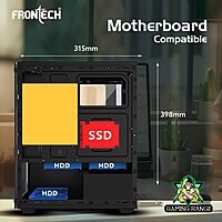 Frontech ROCK FT-4284 RGB Gaming Tower Case