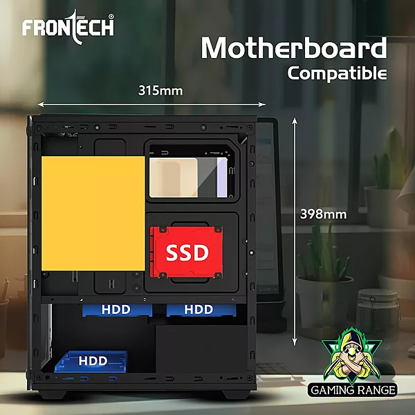 Frontech ROCK FT-4284 RGB Gaming Tower Case