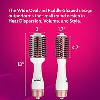 AGARO HV2179 Professional Volumizer Hair Dryer, 24K Gold Styling Surface