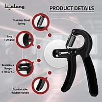 Lifelong Adjustable Hand Grip Strengthener, Hand Gripper for Men & Women for Gym Workout