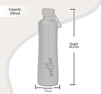 Milton New Tiara 600 Thermosteel 24 Hours Hot & Cold Water Bottle, 490 ml