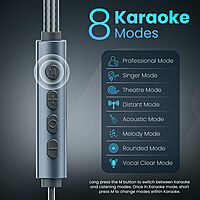 Portronics Conch ONE In-Ear Earbuds – Type-C | On/Off | In-Built Karaoke Mic | Black