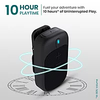 Portronics POR 2463 Talk 4 Bluetooth Speaker – BT 5.3 | Clip-On | Mic | IPX5 | Black