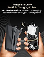 Portronics Luxcell Bind Mini 10K Power Bank – 10000mAh | 22.5W Fast Charging |Black