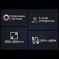 Zebronics Gaming Mouse Pad [RGB] features vibrant LED lighting, a smooth surface for precision, and a non-slip base for stability. Perfect for gamers seeking style and performance in their setup.