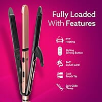 AGARO HS1119 3-in1 Hair Styler, Straightner, Crimper, Curler For Women
